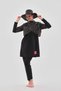 3 Pieces of Hijab Swimsuit with Pleat Detail on the Shoulder Full Covered Swimsuit Plus Size Burkini - 3