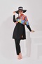 3 Pieces of Hijab Swimsuit with Pleat Detail on the Shoulder Full Covered Swimsuit Plus Size Burkini - 5