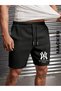 Unisex Ny Printed Combed Shorts