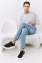 Genuine Leather Navy Blue Men's Casual Shoes
