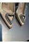 Kriste Bell Satin Stone Imported Heeled Stylish Shoes - 5