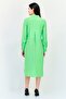 Women Plain Tie Waist Midi Dress, Lime Green - 2