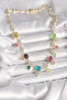 Özel_Pirinç Gold Color Colorful Zircon Stone Vip Series Women's Necklace - 2