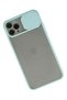 iPhone 11 Pro Case Palm Frosted Camera Sliding Silicone - Turquoise 1493641709 - 2
