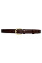 100% Genuine Leather, Gold Buckle 3 Cm Dark Brown Women's Belt; Dress, Trouser Belt = 3cm-kdn-22 - 7
