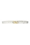 100% Genuine Leather, Gold Buckle 3 Cm Milk White Women's Belt; Dress, Trouser Belt = 3cm-kdn-43 - 6