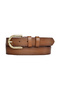 100% Genuine Leather, Gold Buckle 3 Cm Brown Women's Belt; Dress, Trouser Belt = 3cm-kdn-22 - 8