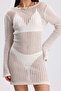 Women's Knitted Openwork Beach Dress - 3