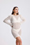 Women's Knitted Openwork Beach Dress - 4