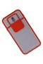Samsung Galaxy J7 Pro / J730 Case Palm Frosted Camera Sliding Silicone - Red Zngzr - 2