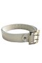 White Genuine Leather Belt Double Tongue - 4