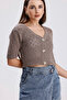 BAGGED HOLE SHORT SLEEVE SEASONAL KNITWEAR CARDIGAN - 5