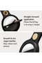 Premium PU Leather, Portable Protector Case with Keychain for Airtags Tracker - Black - 5