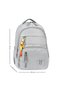 Water Repellent Anti-Sweat Fabric High School and Middle School Unisex Backpack Daily Bag Gray - 3