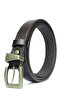 Genuine Leather Antique Yellow Buckle Women's Belt 2.5cm Bitter Brown - 6