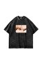 Creation of Adam Printed Oversize Unisex Washable Black Tshirt