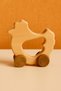 Wooden Chicken Wheel Toy – Handmade Montessori Natural Wooden Animal Figure Toy - 6