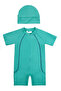 Uv Protection Jumpsuit Short Sleeve Children's Swimsuit with Shorts Clous 5155 Mint01 - 4