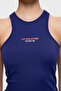 Slim Fit Halter Collar Logo Top Top Lb25Ssunlfutn - 4