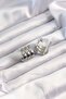 316L Steel Silver Color 3-Piece Look Bombe Model Half Hoop Earrings - 2