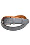 Gray Genuine Leather Solid Color Model 3.5 Cm. Classic Belt with Buckle - 215-Solid - 4