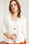 Women's White Top Cardigan Inside Bustier Cotton Content Suit Hrk- 19000345 - 8