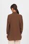 Brown Ruffle Collar Detailed Tie-Up Tunic 4586A - 5