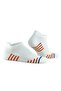 Women's White 6-Piece Bamboo Sports Patterned Strengthened Washable Seamless Short Booties Summer Socks 2150 - 8