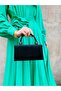 Rectangular Glitter Breast Cover Evening Dress Hand and Chain Strap Portfolio Evening Dress Bag - 6