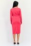 Women Curve Ruched Midi Dress, Fuchsia - 4