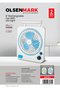 6" Rechargeable Mini Fan Omf1875, 2 Lights And Speed Modes