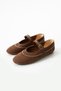 Daily Women's Tan Suede Ballerina Ballerina Strap Rubber Buckle Studded Metal Ring Detailed Lightweight Shoes 305 - 4