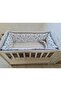 60X100 Crib Side Protection - 40cm Height - 100% Cotton Fabric - Antiallergic - Washable - 2