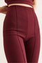 Women's Burgundy Spanish Style Ribbed Leggings Tyt-19000090 - 8