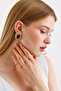 Black Stone Design Earrings - 3