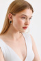Black Stone Design Earrings - 5