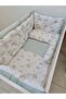 60 X 120 - Baby Crib Edge Protection Set - 40 cm Height, Washable - 4
