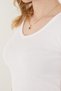Women's 2'Li Pieces V-Neck Ribbed Short Sleeve T-Shirt, Blouse - 4