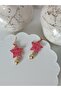 Pink Women's Earrings Polymer Clay Earrings Pink Star Pearl Earrings - 4