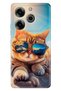 Tecno Pova 6 Pro Case Colorful Printing Soft Cover Flexible Silicone Cat