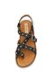 Elit Oriana Women's Genuine Leather Flat Sandals Black - 6
