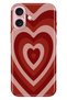 iPhone 16 Plus Case Silicone Patterned Molded Case Matte Heart