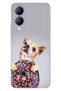 Case Patterned Cover Colorful Silicone Cvr Donut Dog for Vivo Y17S