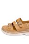 Elit Vesta Women's Genuine Leather Flat Sandals Brown - 7