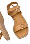 Elit Maribelle Women's Genuine Leather Orthopedic Flat Sandals Brown - 5