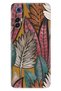 Tcl 30+ (Plus) Case Silicone Colorful Illustrated Back Cover Leaves