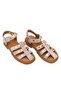 Elit Sylviana Women's Genuine Suede Leather Orthopedic Flat Sandals Gray - 2