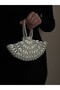 Damla Oyster Model Pearl Bead Bag - Evening Dress Bag - Pearl Bag - Hand Bag - Bead Bag - 2