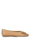 Elit Nova Women's Genuine Leather Ballerinas Camel