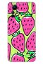 حافظة هاتف Xiaomi Redmi Note 12S ذات تصميم ملون وطباعة من السيليكون على شكل فراولة